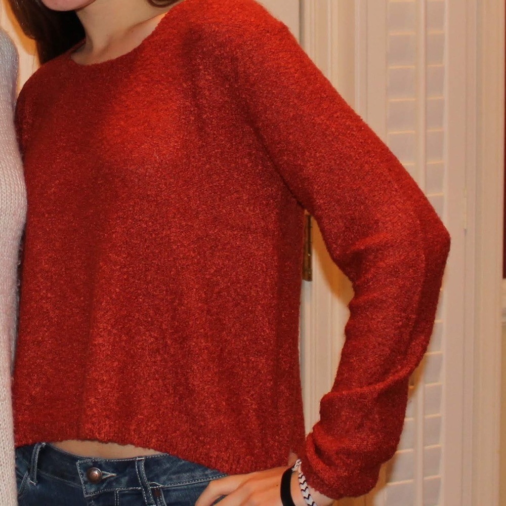 Nordstrom BP Orange Rust Long Sleeve Sweater